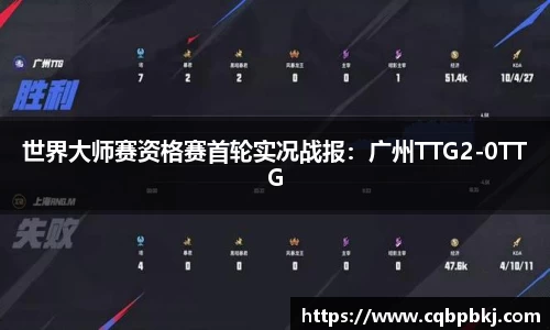 世界大师赛资格赛首轮实况战报：广州TTG2-0TTG